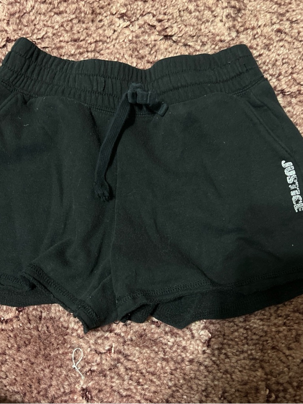 Justice Black Girls' Knit Drawstring Athletic Shorts